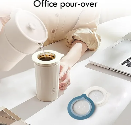 Miniatura 6 de Gotero portátil para verter sobre café, filtro de café reutilizable, cafetera para camping, cafetera de viaje (50, azul)