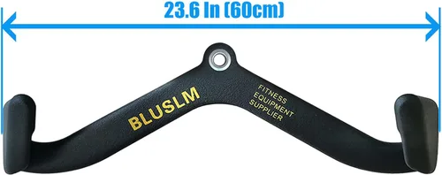 Miniatura 2 de BLUSLM LAT Pull Down Bar for Cable Machine, LAT Pulldown Attachments T-bar V-bar Cable Attachment for Gym, Back Tricep Strength Training Handle