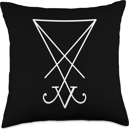 Baphomet Occult Unholy Satanic Gifts 666 The Sigil of Lucifer (Sello de Satán), almohada de 18 x 18 pulgadas, multicolor