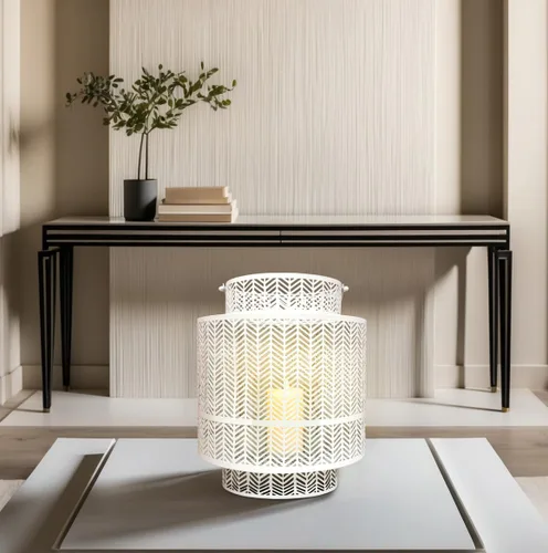 Miniatura 3 de Decozen Farol colgante para velas – Portavelas decorativo grande de metal blanco para decoración del hogar, patio, comedor, sala de estar, Blanco