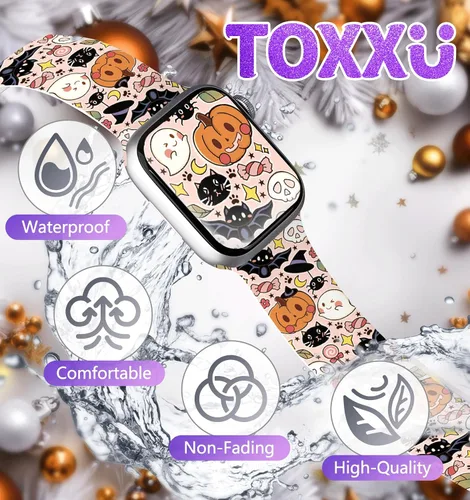Miniatura 2 de Banda de Reloj para Festividades Compatible con Apple Watch Series 11 10 9 8 7 6 5 4 3 Ultra SE para Mujeres y Hombres, Elegante y Divertida Banda