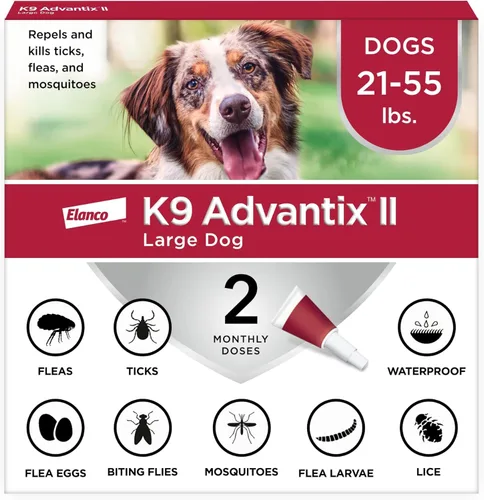 Miniatura 11 de K9 Advantix II - Tratamiento y prevención veterinario recomendado para pulgas, garrapatas y mosquitos para perros grandes Perros 9.5-25 kg