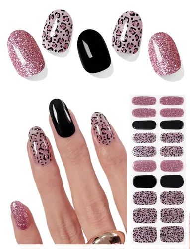 Miniatura 10 de AutyaMee Tiras de uñas de gel semicuradas (limón fresco), 20 unidades de envolturas de uñas de gel, calcomanías, calidad de salón, arándano, verano