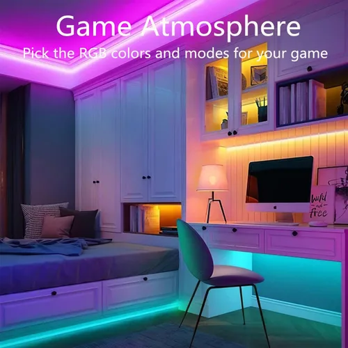 Miniatura 3 de Cuerda de luces de neón de 20 pies, cuerda de luces LED flexible con aplicación/control remoto, múltiples modos de luces de cuerda, IP65 impermeable