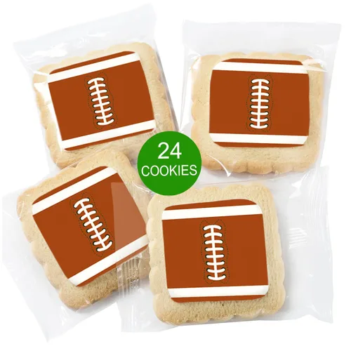 Miniatura 2 de Galletas de fútbol del Super Bowl envueltas individualmente, decoraciones de galletas de azúcar, regalos de fiesta, paquete de 24