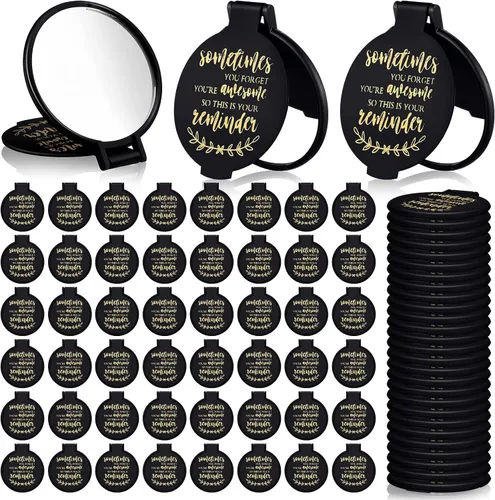 Weysat 48 piezas de espejos pequeños y compactos inspiradores, regalos a granel, eres un regalo impresionante para mujeres, empleadas, compañeras de