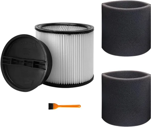 Filtro de cartucho de repuesto con tapa, para aspiradora Shop Vac 90304 90350 90333 903-04-00 9030400 y filtro de espuma 90585 de 5 galones y filtro