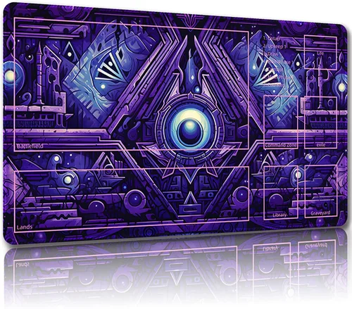 Miniatura 19 de Tapete de juego para MTG, con bolsas de almacenamiento gratis, tapete de juego de 24 x 14 pulgadas, TCG y alfombrillas de juego de mesa