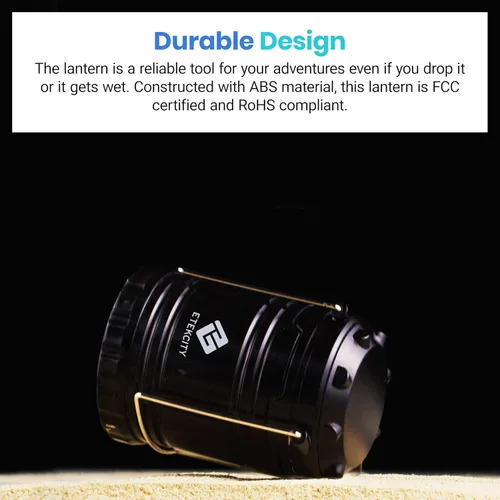 Miniatura 6 de Etekcity Linterna de camping esencial, linterna LED para cortes de energía, equipo de supervivencia y suministros para emergencias, artículos