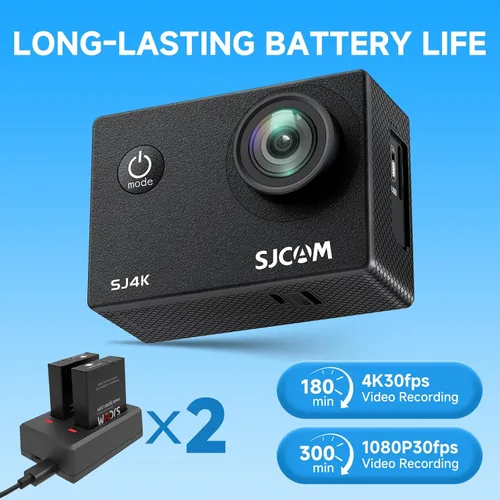 Miniatura 4 de SJCAM SJ4000 Pro-Grade 4K Cámara de Acción, Cámara Deportiva de Motocicleta Estabilización EIS de 3 Ejes 40MP, Cámara Impermeabilizada Subacuática