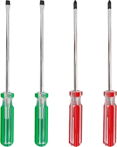 Miniatura 8 de Juego de 4 destornilladores magnéticos de 0.118 pulgadas, puntas Phillips y puntas de cabeza ranuradas con eje de acero de 3 pulgadas, herramientas