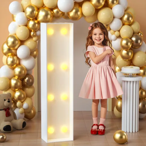 Miniatura 46 de imprsv Letras de marquesina iluminadas, letras de mosaico de 1.2 m con luz para decoración de baby shower, graduación, gran J para decoraciones