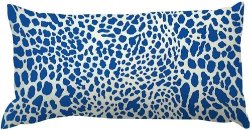 Miniatura 12 de Throw Pillowcase Navy Cheetah Leopard Print Animal Rectangular Cushion Cover Animal Background Decorative Pillow Home Cotton Linen 12x16 Elegant