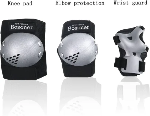 Miniatura 2 de BOSONER Rodilleras/Coderas/Muñequeras para Niños/Jóvenes de 3-15 Años, Conjunto de Equipo Protector Infantil para Patines, Ciclismo, Bicicleta BMX