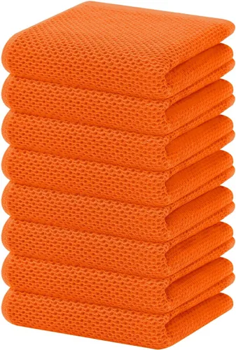 Miniatura 61 de Homaxy Paños de cocina de 100% algodón con tejido de gofre, ultra suaves, absorbentes, de secado rápido, 12 x 12 pulgadas, paquete de 6, amarillo