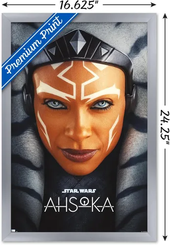 Miniatura 3 de Trends International Star Wars: Ahsoka - Póster de pared de una hoja, 22.4 pulgadas de largo x 14.7 pulgadas, versión enmarcada en plata Versión