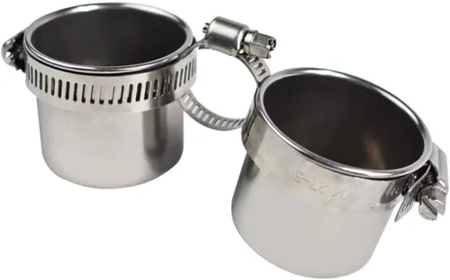 Mipcase Accesorios para pájaros, accesorios para jaulas, comedero de agua para pájaros, cuenco colgante de jaula de acero inoxidable con abrazadera,