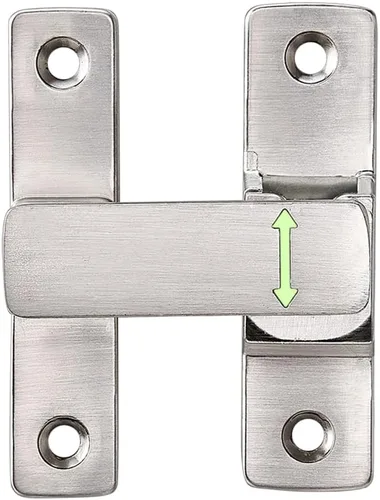 Miniatura 7 de Cerradura plateada para puerta de granero de 90/180 grados, pestillo de aleación de zinc premium - Pestillos de compuerta abatible, para armarios