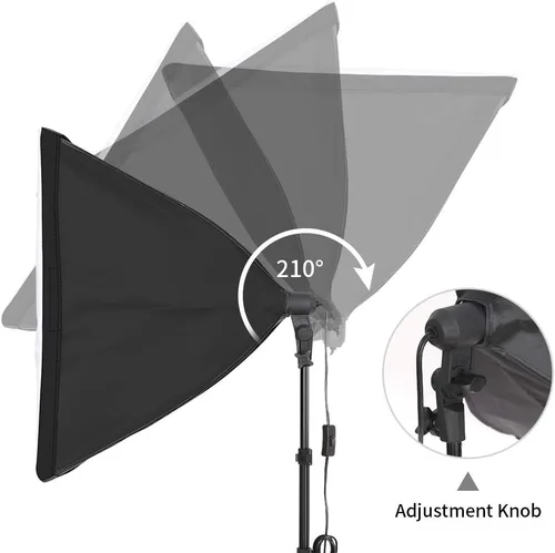 Miniatura 3 de Kit de iluminación continua de sombrillas de 800 W 5500 K con sistema de soporte de fondo para producto de estudio fotográfico, fotografía