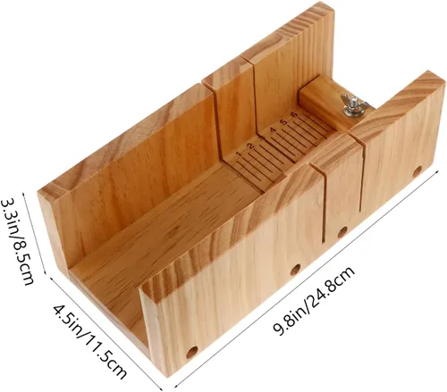 Miniatura 2 de Juego de herramientas de madera para cortar jabón, kit de moldes de corte de madera con cortador ondulado de acero inoxidable
