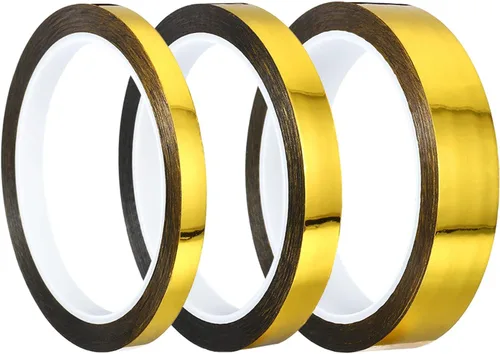 Miniatura 10 de PATIKIL Cinta metalizada de 0.2/0.4/0.6 pulgadas x 55 yardas, 3 rollos de lámina adhesiva metálica de espejo autoadhesivo para detallar arte gráfico