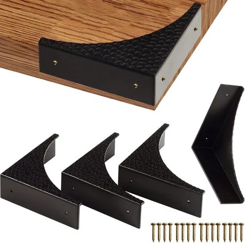 Miniatura 9 de Protector de esquina de metal para muebles, protectores decorativos de esquina de mesa de 2.56 pulgadas, cubierta de esquina de caja de aleación