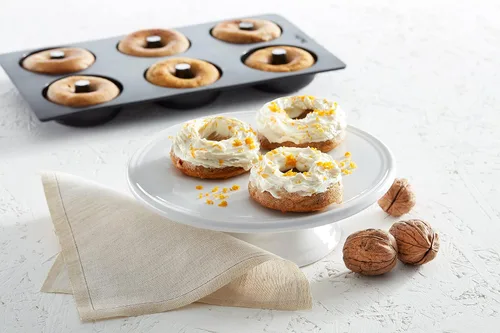 Miniatura 4 de Lékué - Molde de silicona platino para donas 6 agujeros antiadherentes para hornear, no necesita grasa, moldes para hornear Resistente al calor