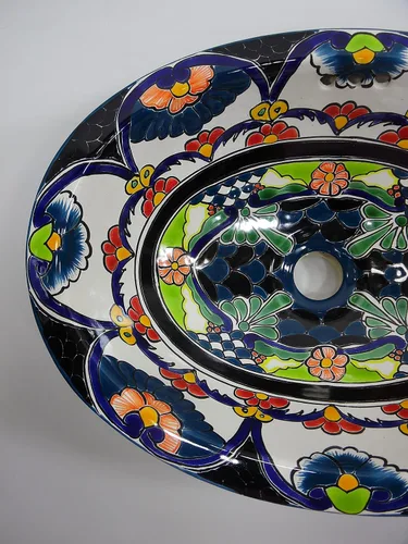 Miniatura 2 de 16" X 12" TALAVERA SINK drop in or undermount mexican bathroom handmade ceramic