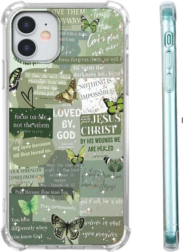 Miniatura 6 de Funda para Celular con Versículos de la Biblia, Colocación de Citas Cristianas de Jesús, Diseño Collage, Funda Protectora Suave de TPU de Moda