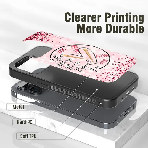 Miniatura 4 de Fundas de teléfono personalizadas con texto en inglés "Baseball Mom" para Samsung Galaxy A02 A03 A10 A13 A42 A51 A52 A53 A71 A73 4G 5G iPhone Moto