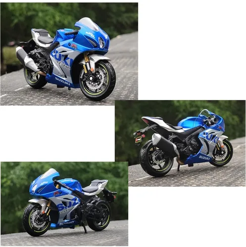 Miniatura 6 de HTLNUZD Modelo de aleación de motocicletas de carreras 1/18 para Suzuki GSX-R1000 R Vehículos de fundición estática, regalo de exhibición