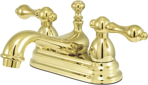 Miniatura 12 de Kingston Brass KS3607AL Restoration - Grifo de baño central de 4 pulgadas, latón cepillado, 6.38 x 4.5 x 3.06