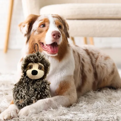 Miniatura 5 de Juguete para perro perezoso con chirriador, juguete mediano para perros pequeños, juguete de felpa para perros, multicolor, 6 pulgadas, con licencia