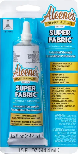 Aleene's Adhesivo de tela superadhesiva, unión de platino, súper resistente, ultra flexible, permanente, UV e impermeable, 1 paquete, 1.5 onzas