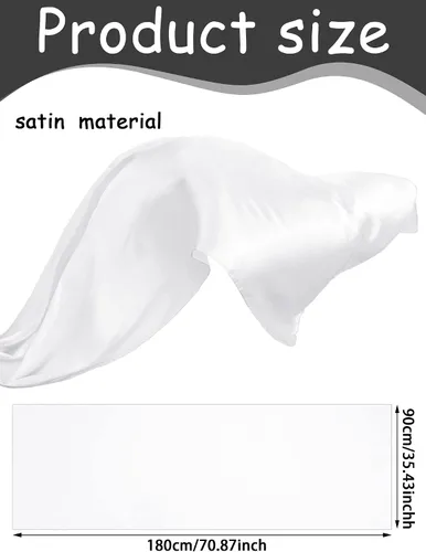 Miniatura 8 de WILLBOND Womens Shawl Chiffon Bridal Evening Soft Wrap Scarf, Chiffon Scarf Ribbon Scarf Satin Scarf for Women and Girls