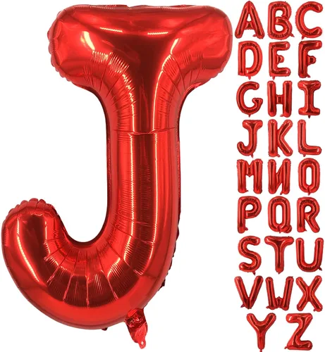 Miniatura 21 de Lovoir Globos grandes de 40 pulgadas con la letra T roja de gran tamaño, globo de helio de aluminio de Mylar para decoración de fiesta de Letra roja