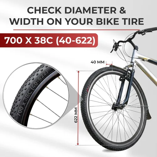 Miniatura 2 de Fincci Pair 700x38c Bike Tire - Gravel Foldable Kevlar 40-622 Puncture Resistant Bike Tires 1 mm Nylon - Grooved 700c Bike Tire - 28 inch Tyre for