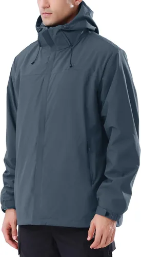 Miniatura 2 de CAMEL CROWN - Chaqueta de esquí para hombre 3 en 1, chaqueta de invierno impermeable para nieve, cortavientos, con capucha y forro polar cálido Gris