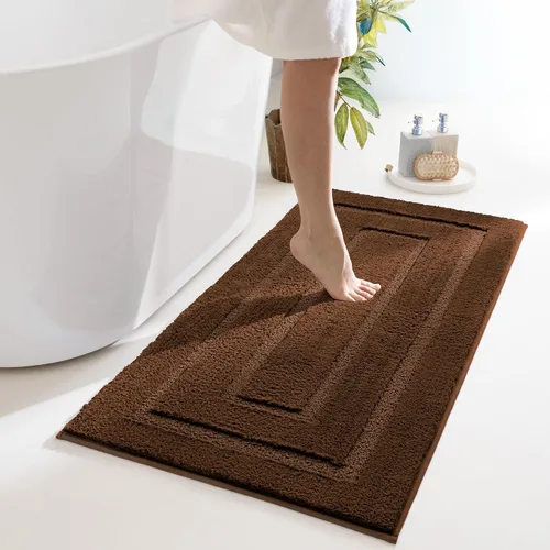Miniatura 121 de GRANNY SAYS Alfombras de baño antideslizantes, lavables, extra suaves y absorbentes de agua para baño, alfombra de baño peluda de felpa, alfombra