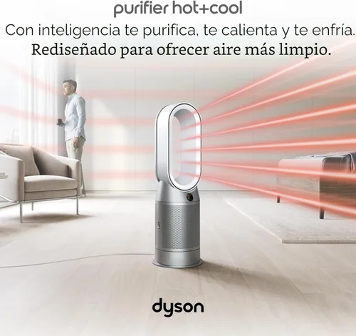 Miniatura 2 de Dyson Purificador caliente+frío HP07 Purificador de aire, calentador y ventilador - Blanco/Plata, Grande