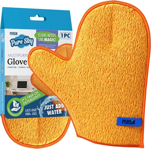 Miniatura 11 de persik Pure-Sky - Guante de limpieza de microfibra Ultra – Just Add Water No necesita detergentes – 2 en 1, combinación para vidrio y multiusos
