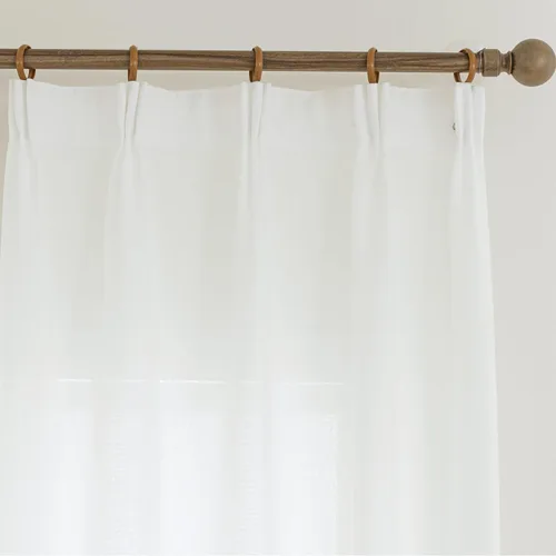 Miniatura 39 de Cortinas semitraslúcidas de lino neutro de 84 pulgadas de largo, cortinas y cortinas de lino beige crema que filtran la luz, tratamientos modernos