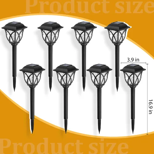 Miniatura 7 de GIGALUMI Paquete de 6 luces solares impermeables para exteriores, luces LED solares de jardín, decoraciones al aire libre, decoración de jardín
