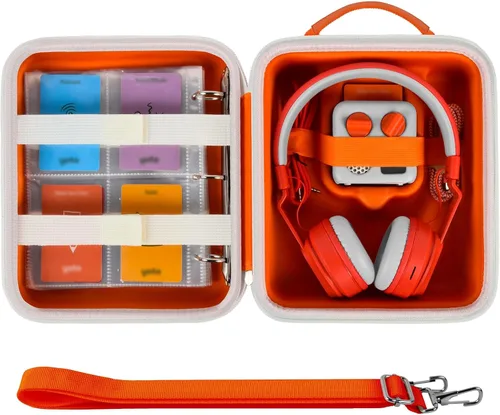 Miniatura 10 de Estuche de viaje casmilee compatible con Yoto Mini – Reproductor de audio y música para niños, bolsa portaobjetos para altavoz infantil que Blanco