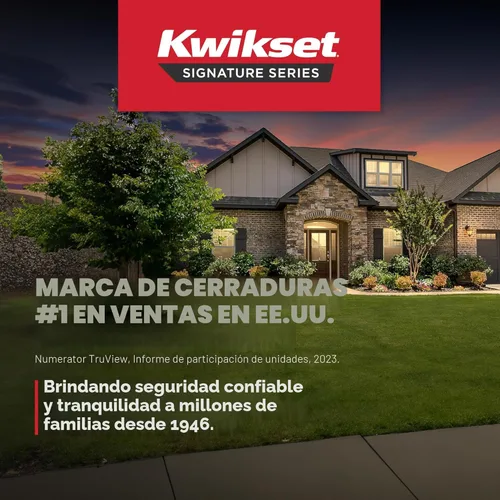 Miniatura 9 de Kwikset Halifax Manija interior de puerta de privacidad con cerradura, manija de puerta para baño y dormitorio, cerradura de botón de presión sin