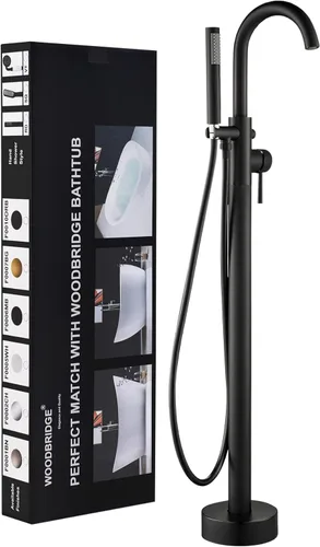 WOODBRIDGE F0006 MBRD grifo, (L) 10 3/4" x (W) 6-1/4" x (H) 43-7/8, negro mate Mate negro