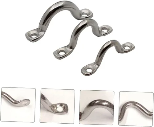 Miniatura 8 de 18 Uds. Kayak Anillo fijo Bimini Boat Eye Straps Kayak Deck Tie Down Canoa Rigging Eye Straps Kayak Deck Handle Bimini Boat Handle Canoa Rigging