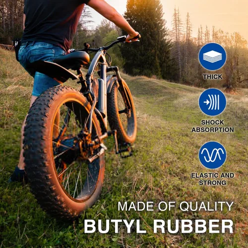 Miniatura 3 de Paquete de 2 tubos de bicicleta de neumáticos gruesos de 20/26 × 4.0-5.0: tubo de bicicleta resistente con válvula Schrader AV de 1.260 in