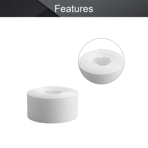 Miniatura 3 de Othmro Kit de tubos termorretráctiles de batería de 32.8 pies de longitud, aislamiento de ancho de aplanamiento de 1.16 pulgadas, tubos Blanco