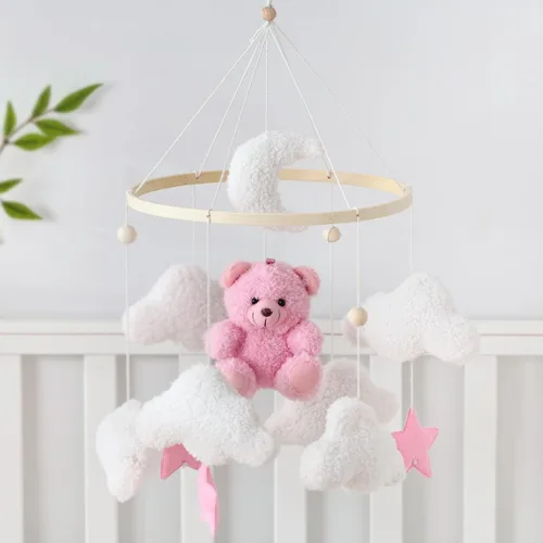 Miniatura 2 de let's make Brazo móvil de madera con diseño de pájaro para cuna, soporte para móvil de bebé de 30 pulgadas, colgador de móvil para bebé, decoración